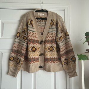 Rewind knit Aztec cardigan sweater size xl